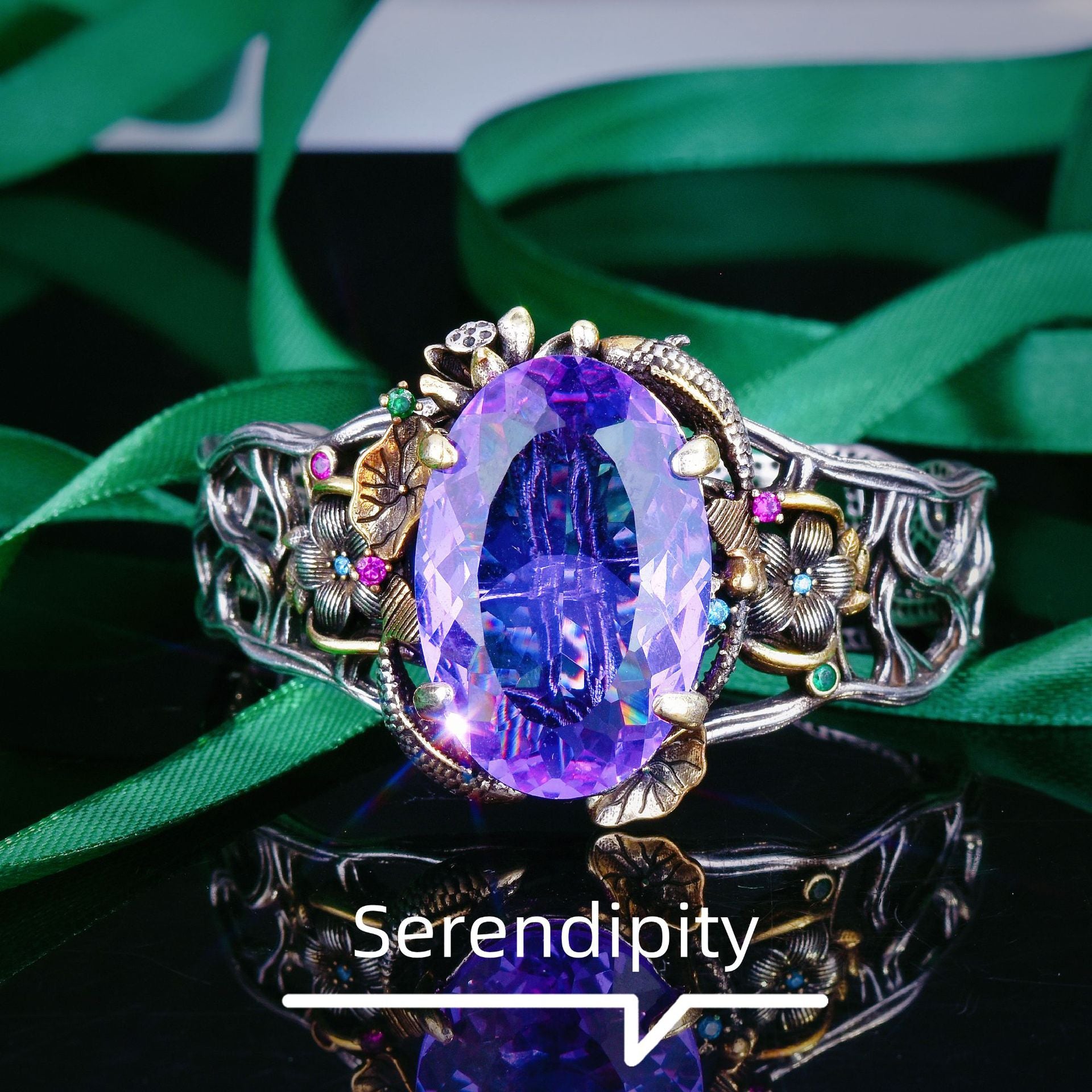 Italian retro hollow flower silk color treasure series