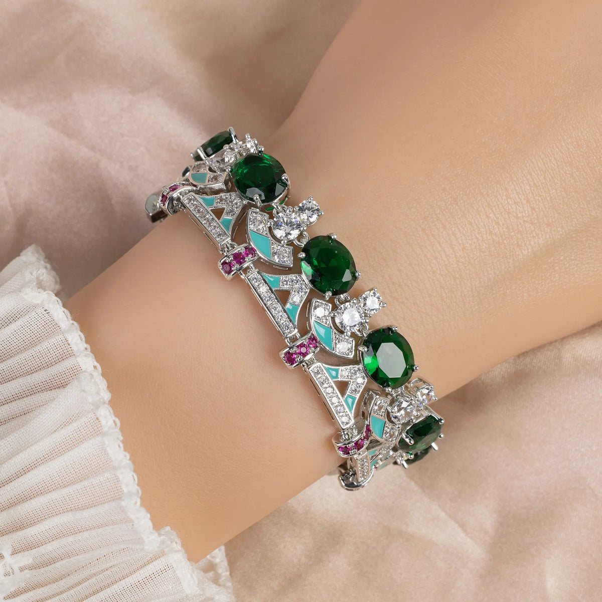 Bracelet de luxe multigemme – Bijoux élégants pour femmes