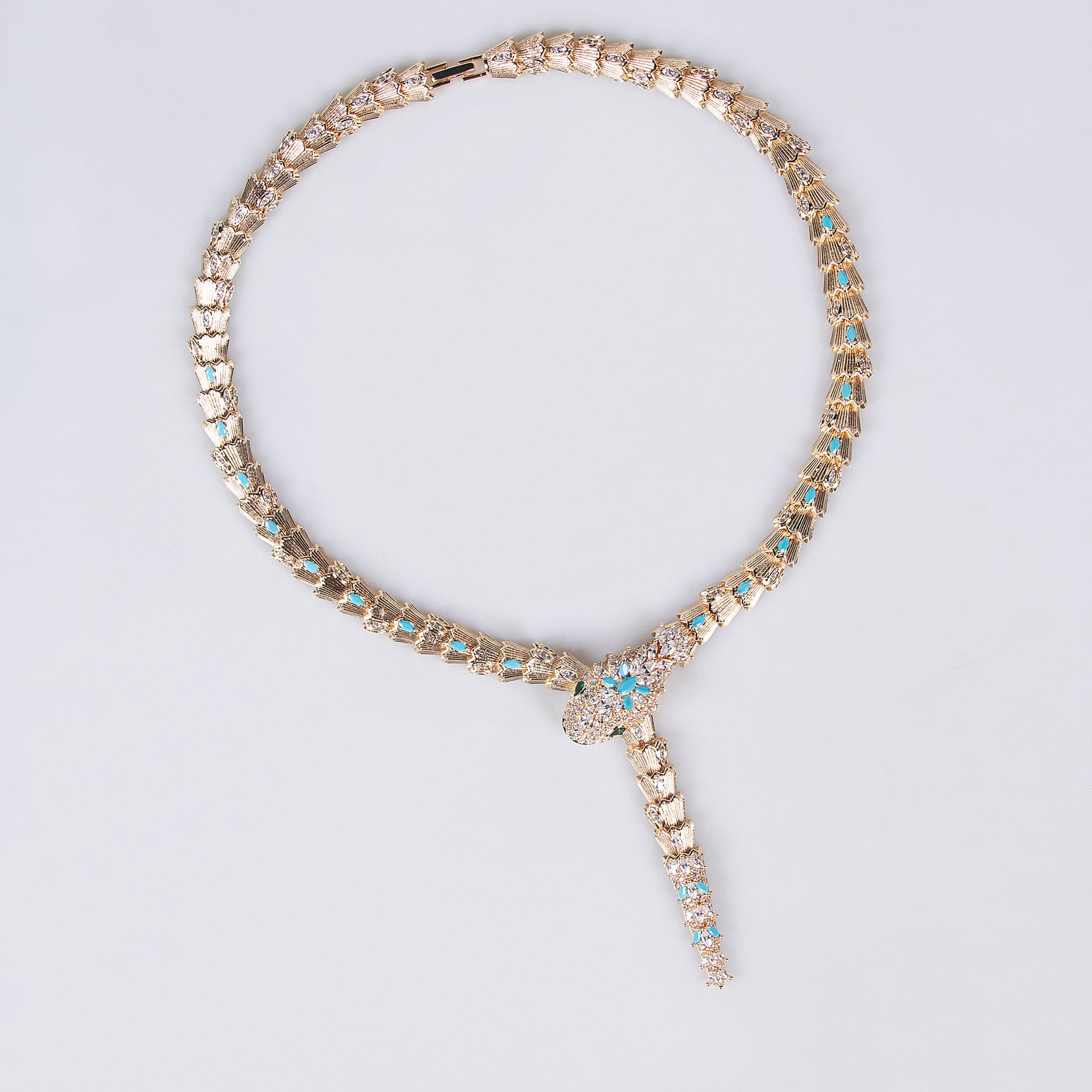 Snake necklace earrings jewelry set bracelet banquet haute couture snake necklace