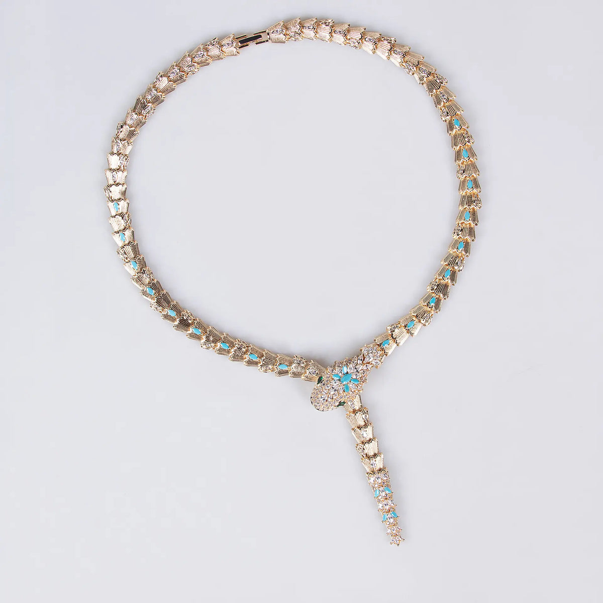 Snake necklace earrings jewelry set bracelet banquet haute couture snake necklace