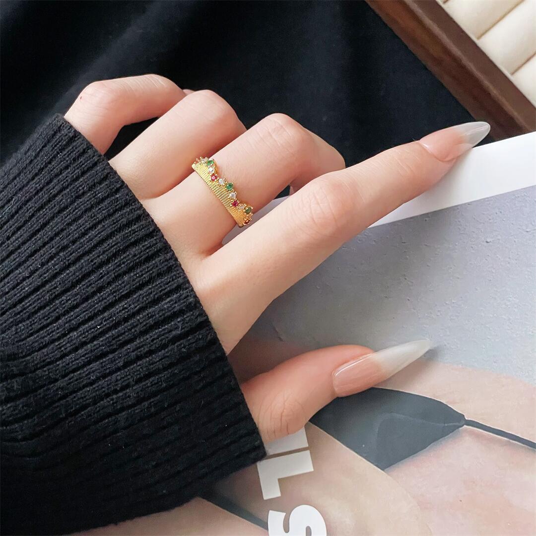Light luxury colored treasure series ring