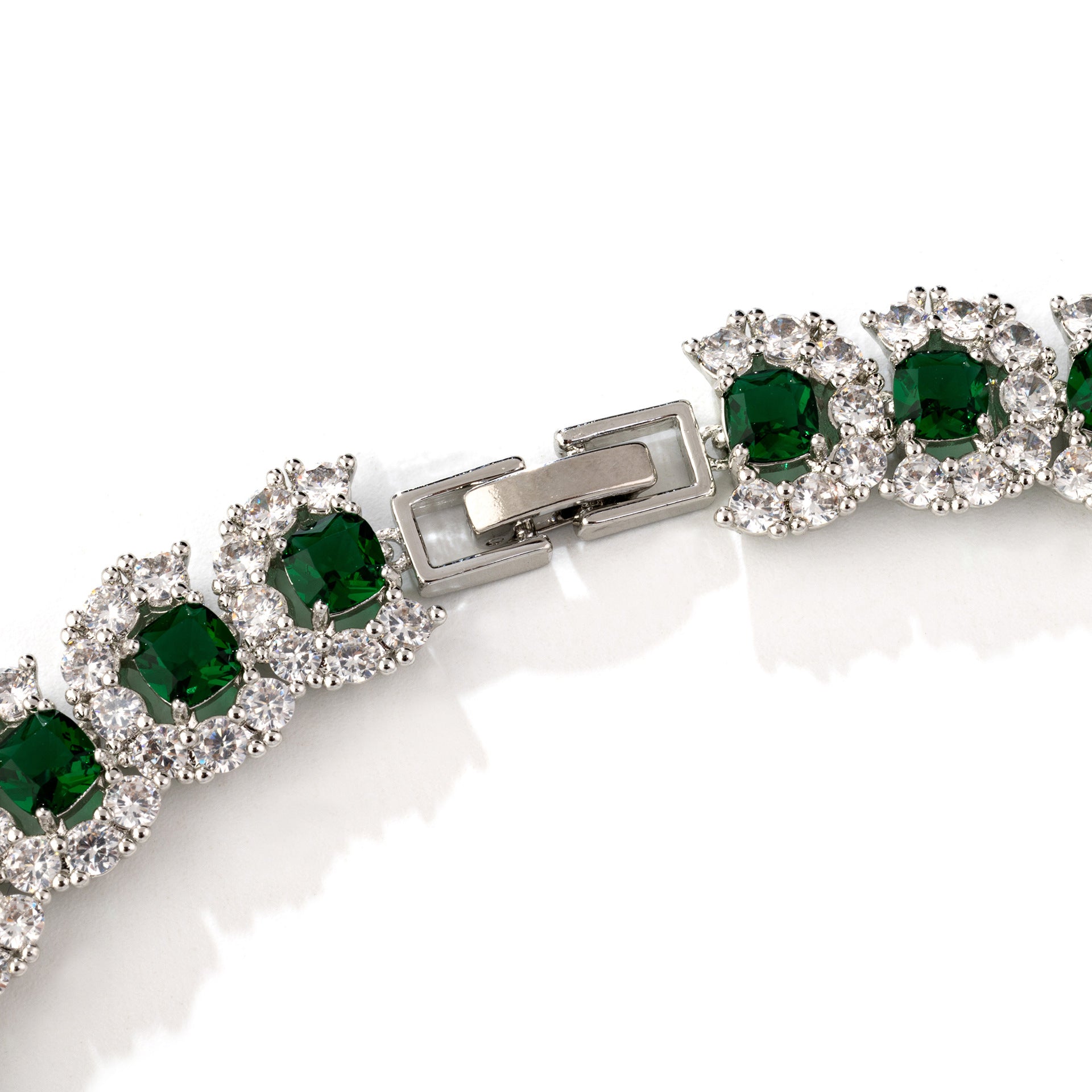 Luxury Royal Blue Sapphire Crystal Necklace Set with Diamond-Style Halo – Statement Jewelry for Women
