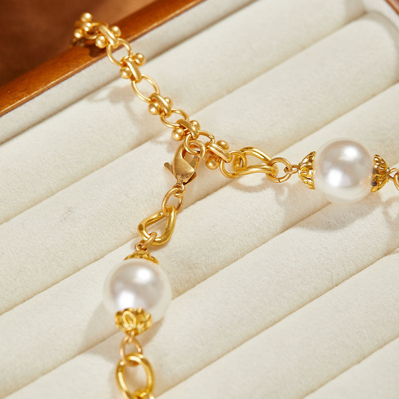 Collier de perles artificielles, élégant et raffiné