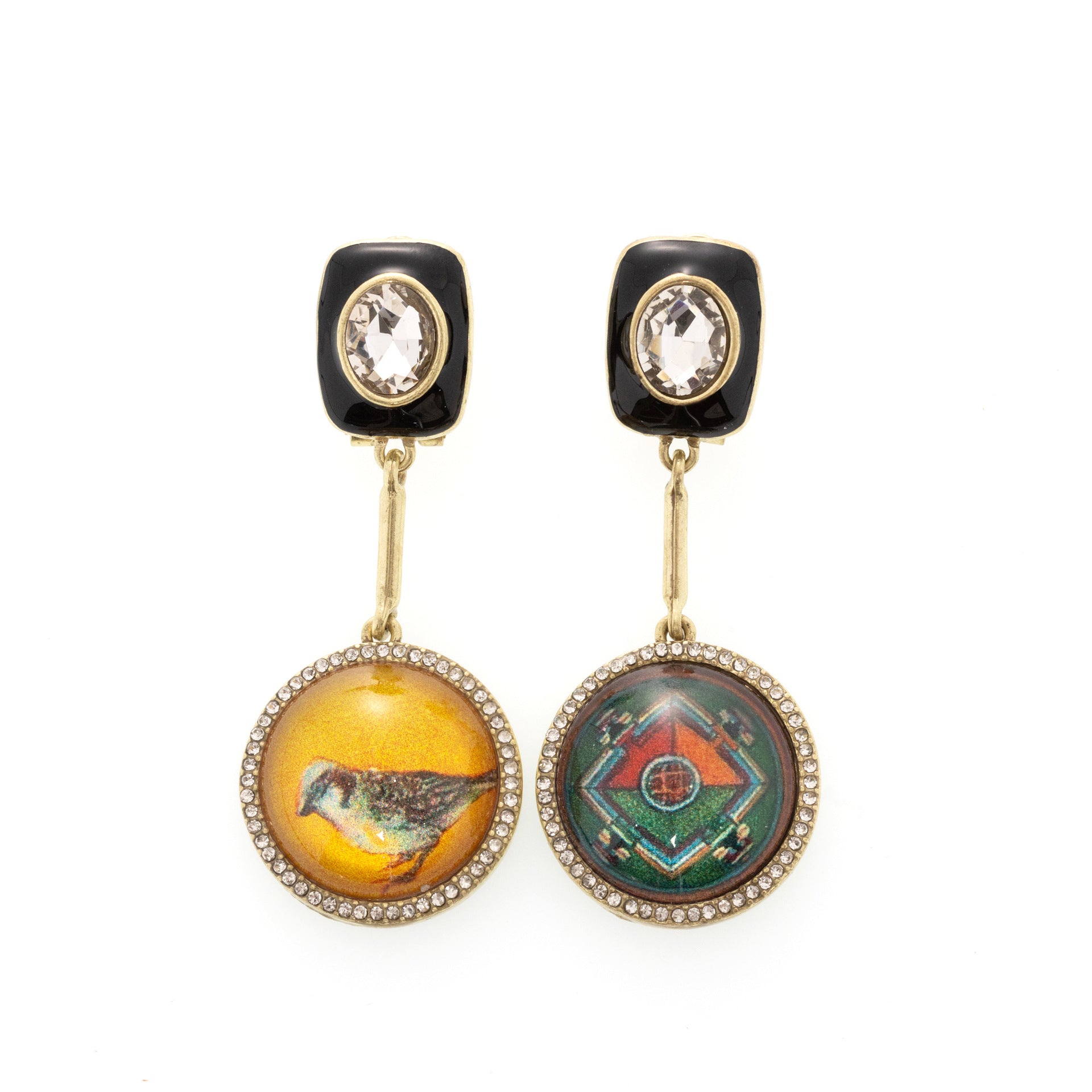 Fashion medieval creative niche design retro earrings set