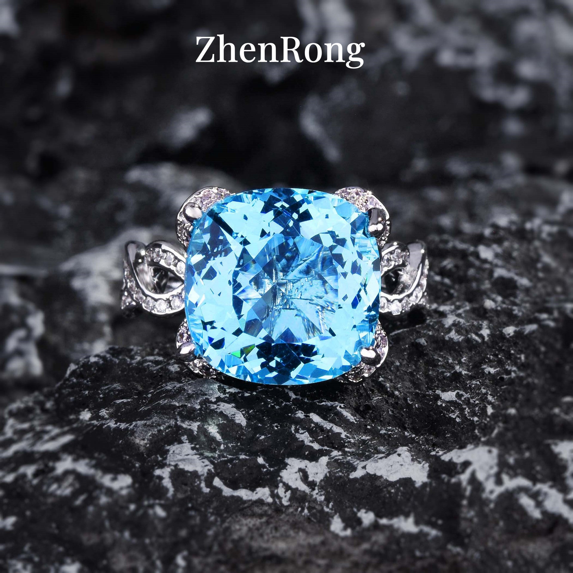Fashion Aquamarine Topaz Color Treasure Series
