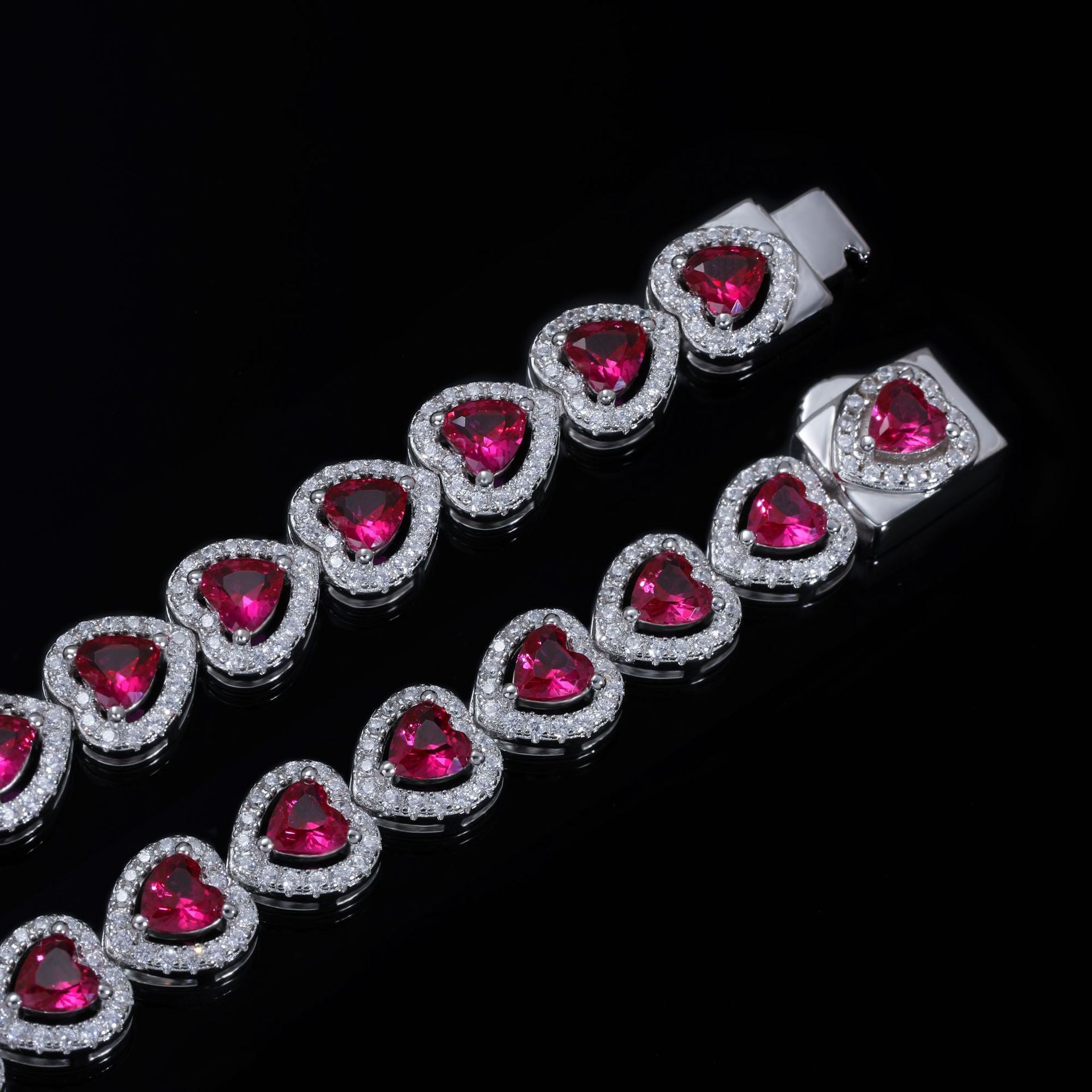 Fashion classic color love zircon bracelet