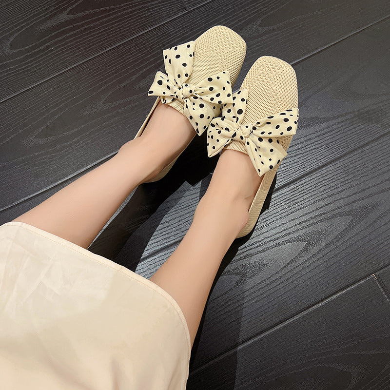 Klassische, atmungsaktive Damen-Loafer mit Schleife