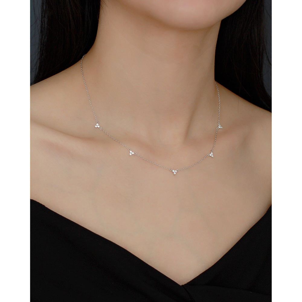 S925 Silver Mini Diamond Set Necklace