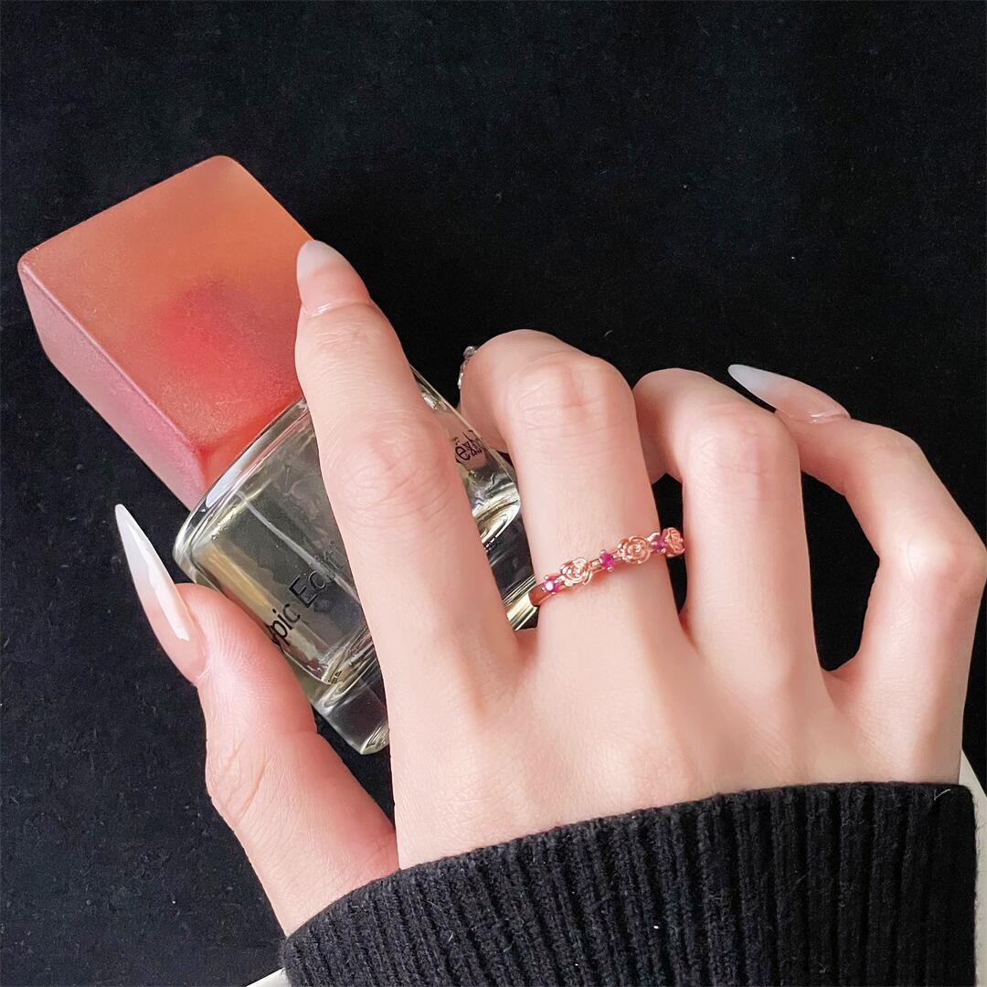 Light luxury colored treasure series ring