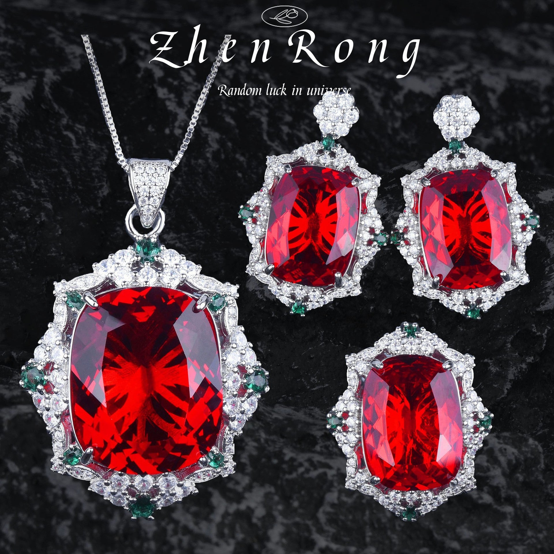 Fashion emerald big gem color treasure series