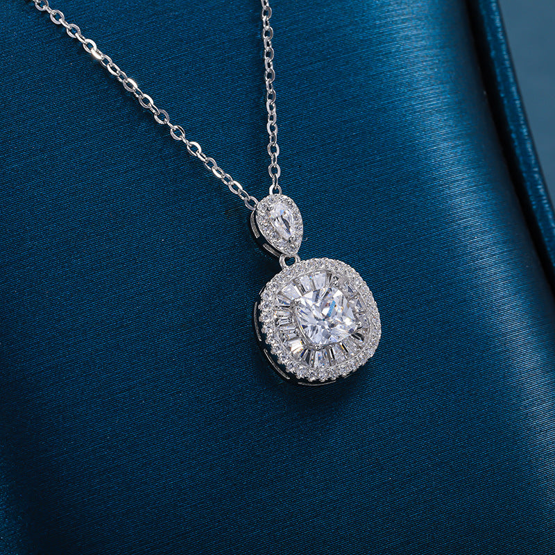 S925 Silver Full Diamond Necklace