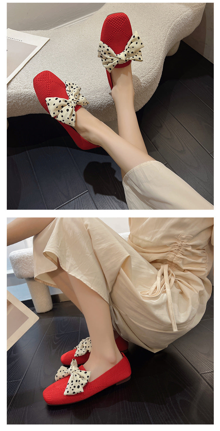 Klassische, atmungsaktive Damen-Loafer mit Schleife