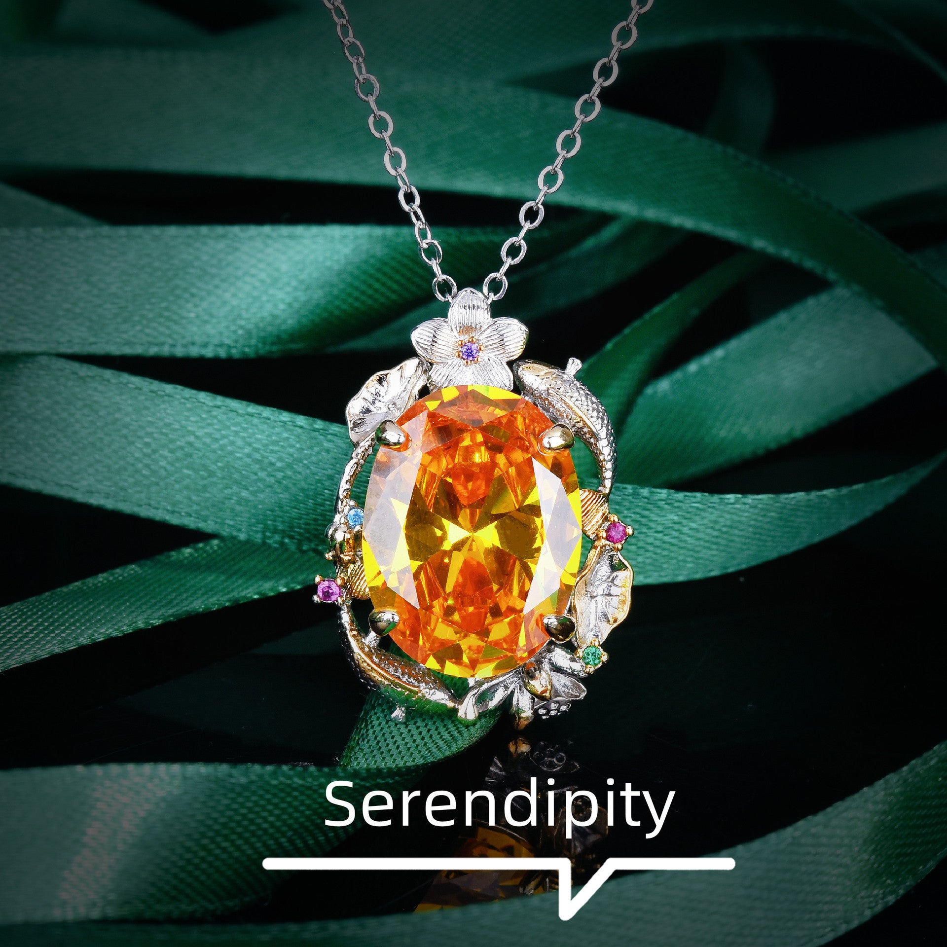 Italian retro bright yellow diamond colored treasure series