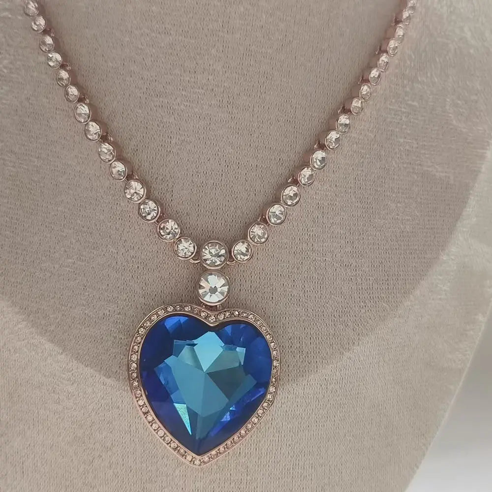 Collier d'amour pendentif grande gemme de luxe étoile de mer
