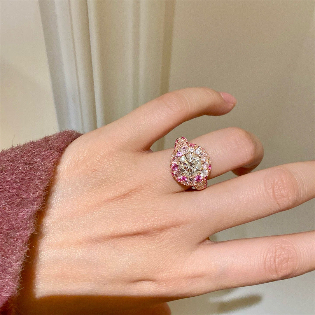 Sweet pink diamond ring