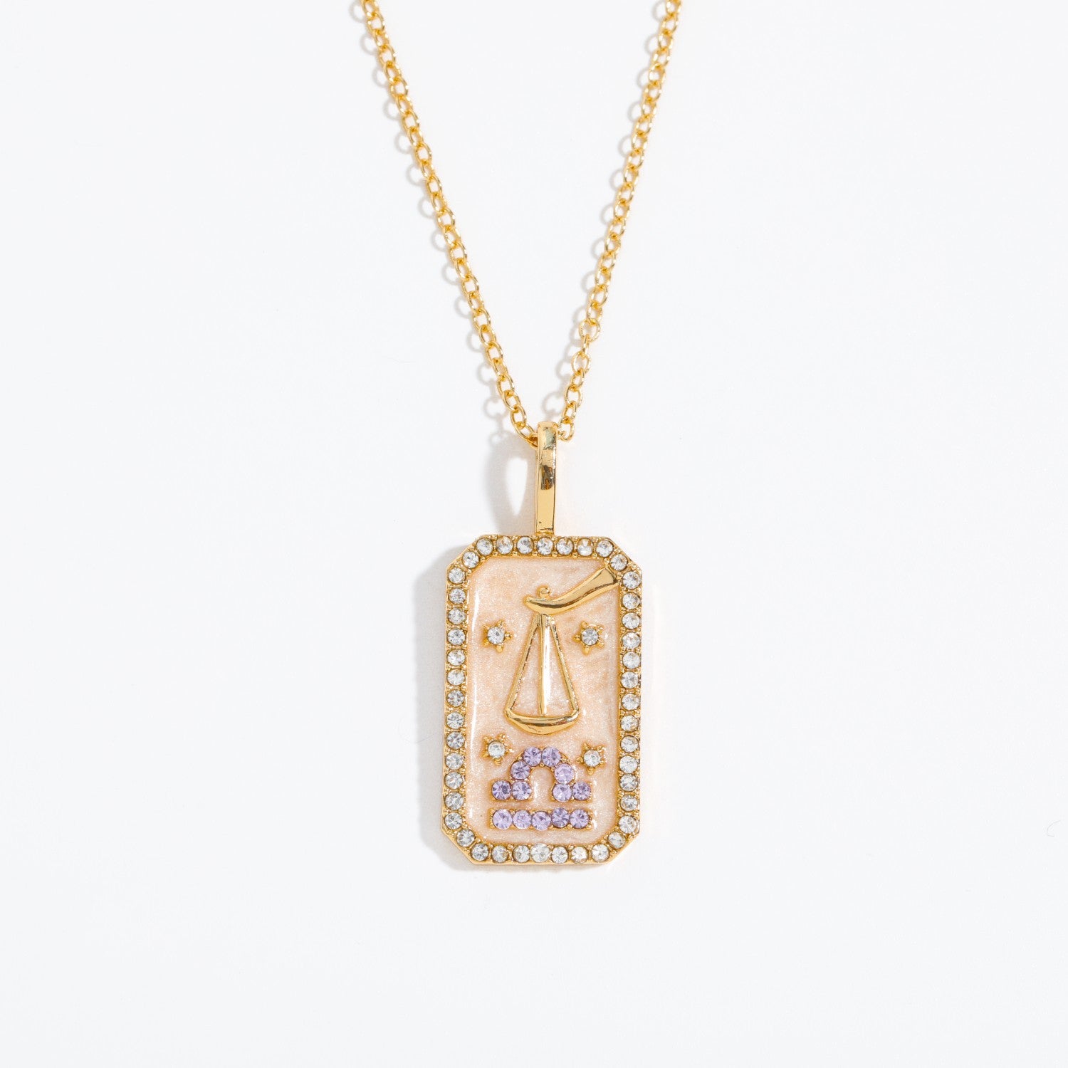 Fashion twelve constellations colored zircon necklace