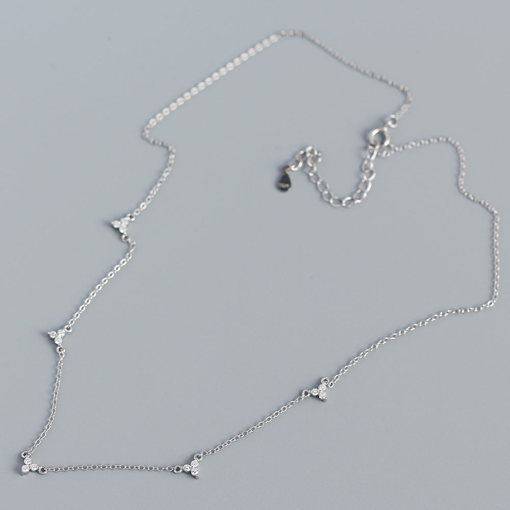 S925 Silver Mini Diamond Set Necklace