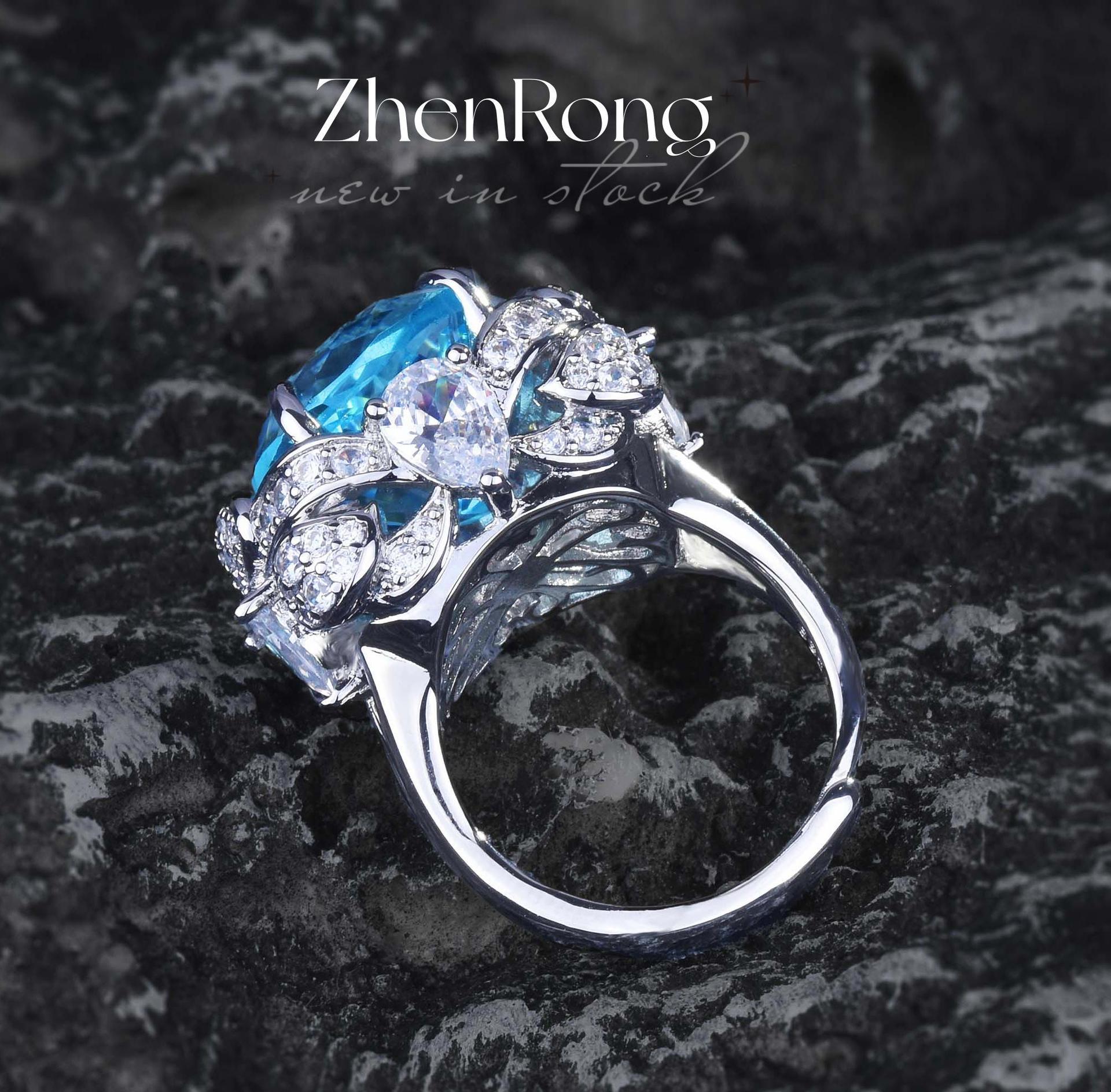 Fashion sea blue Paraiba big color treasure series