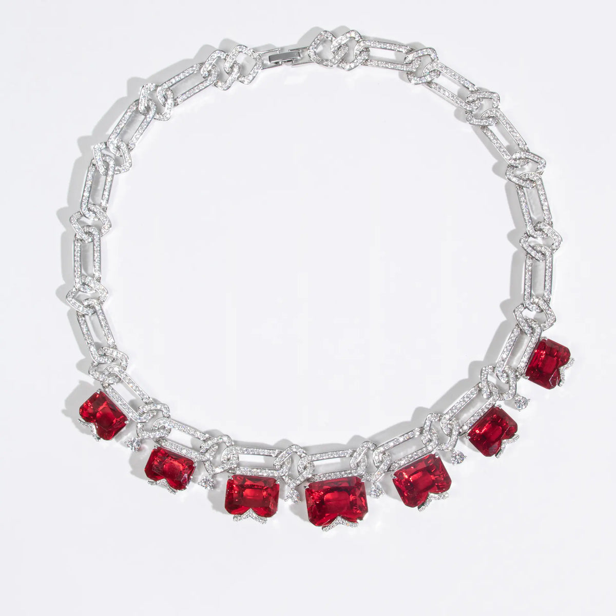 Luxury Multicolor Crystal Statement Necklace and Earrings Jewelry Set
