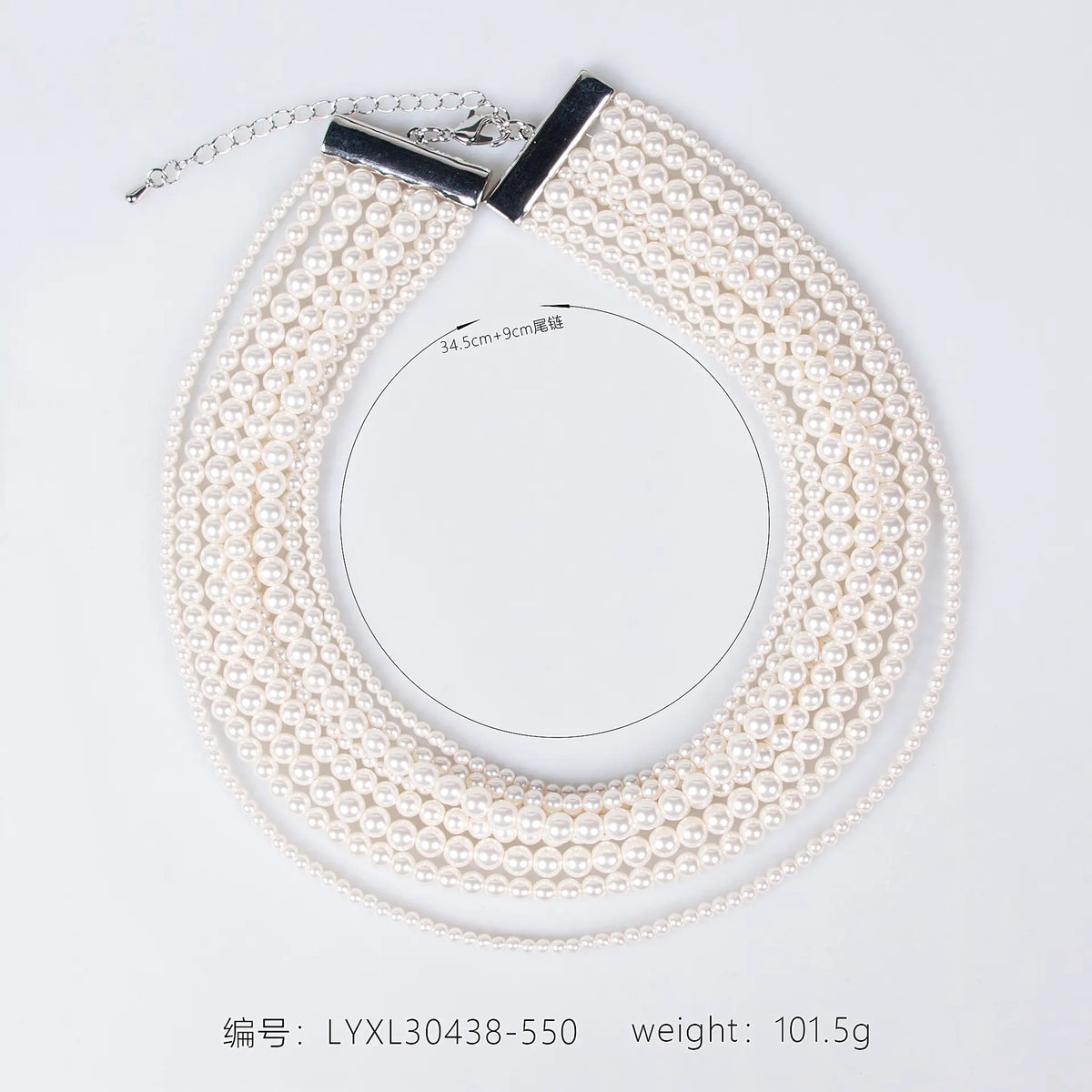 Luxury Layered Pearl Statement Necklace for Women