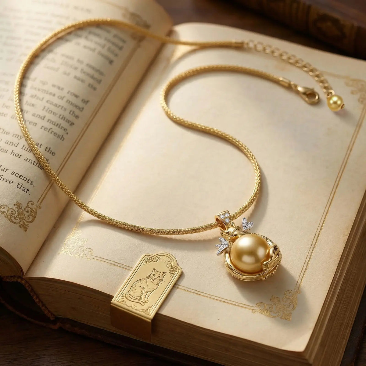 Ensemble collier et clous d'oreilles perles rondes nœud papillon Bijoux délicats haut de gamme et de niche
