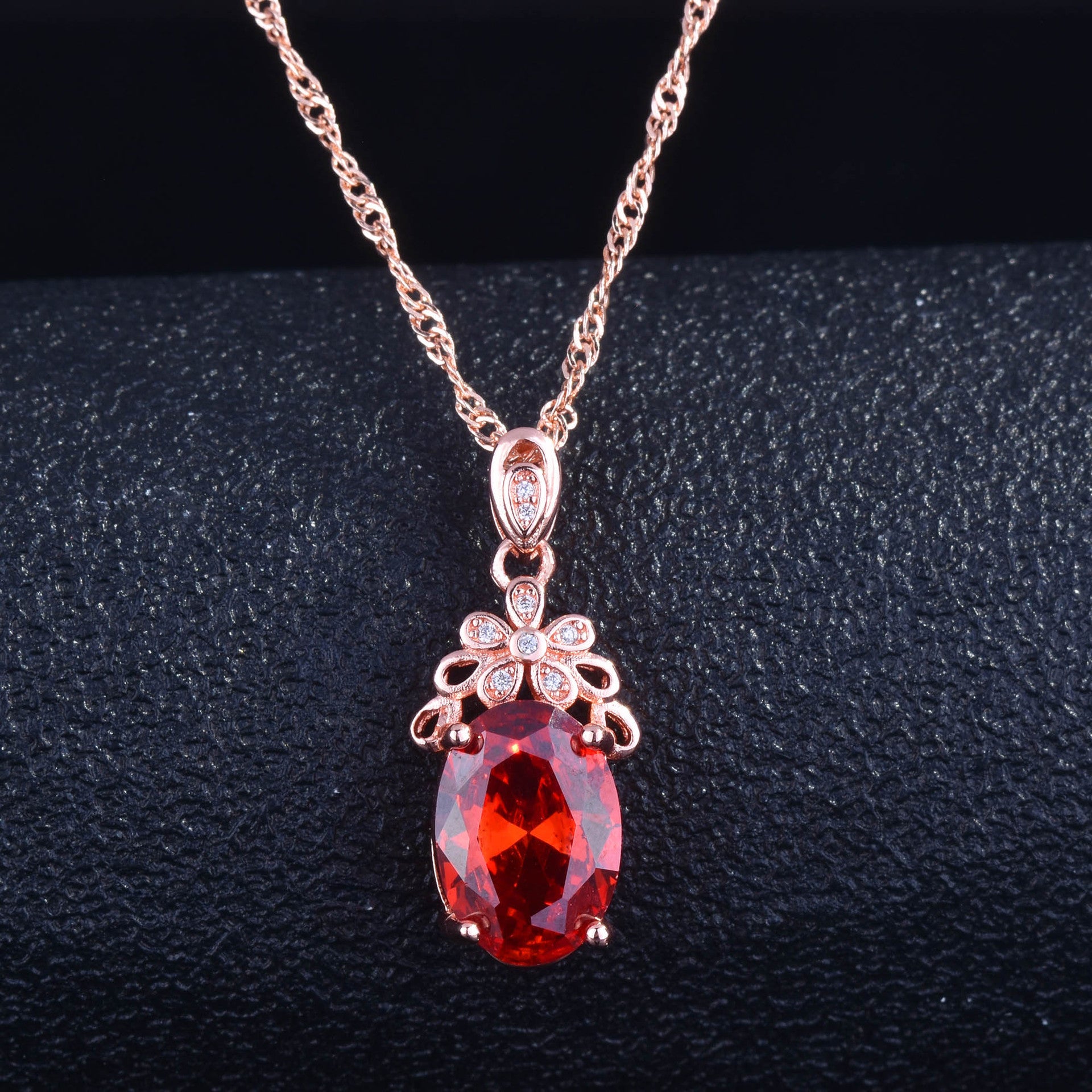 Bright Luxury Ruby Dove Egg Necklace