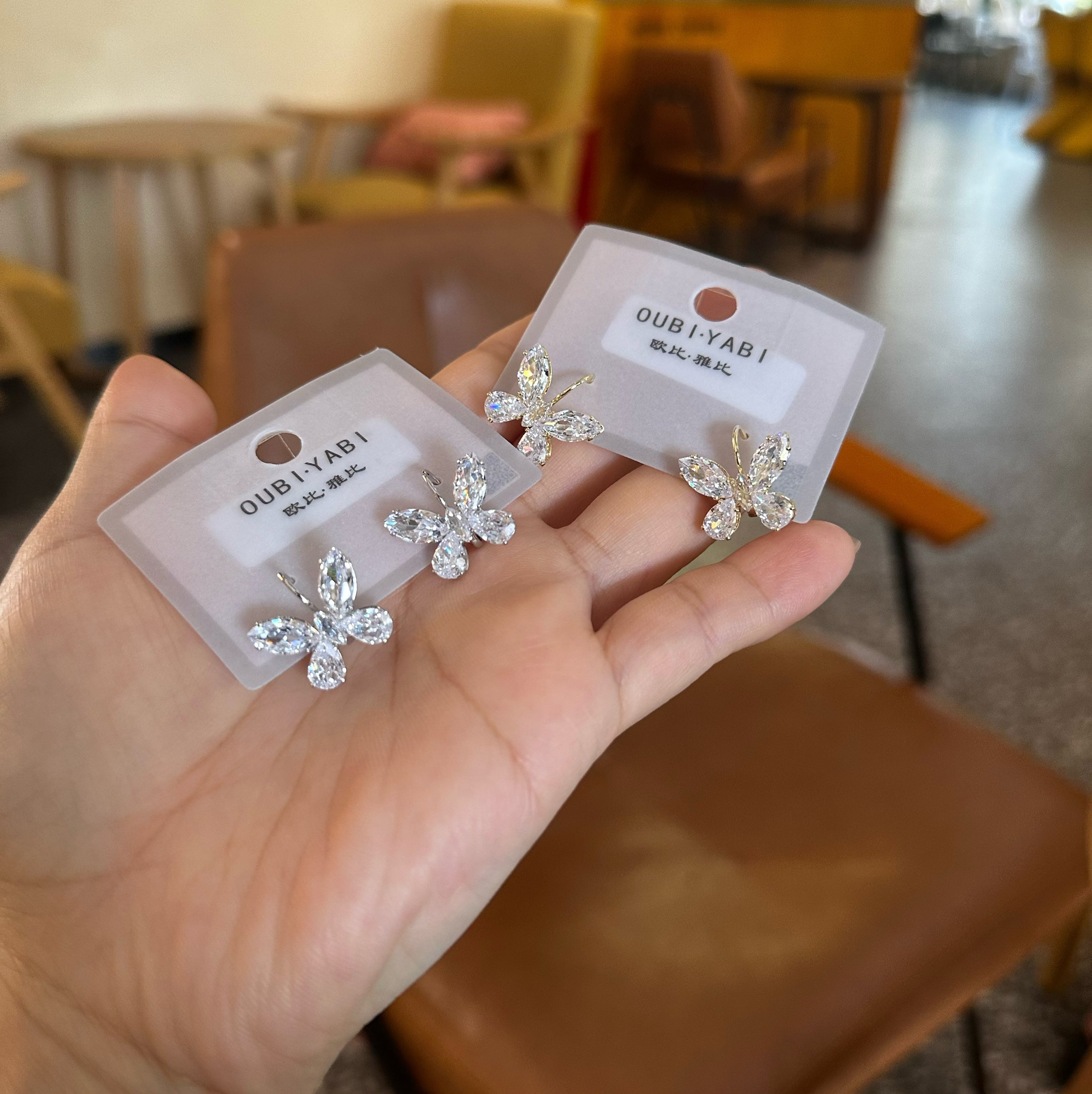 Fashion Butterfly Brick Earrings