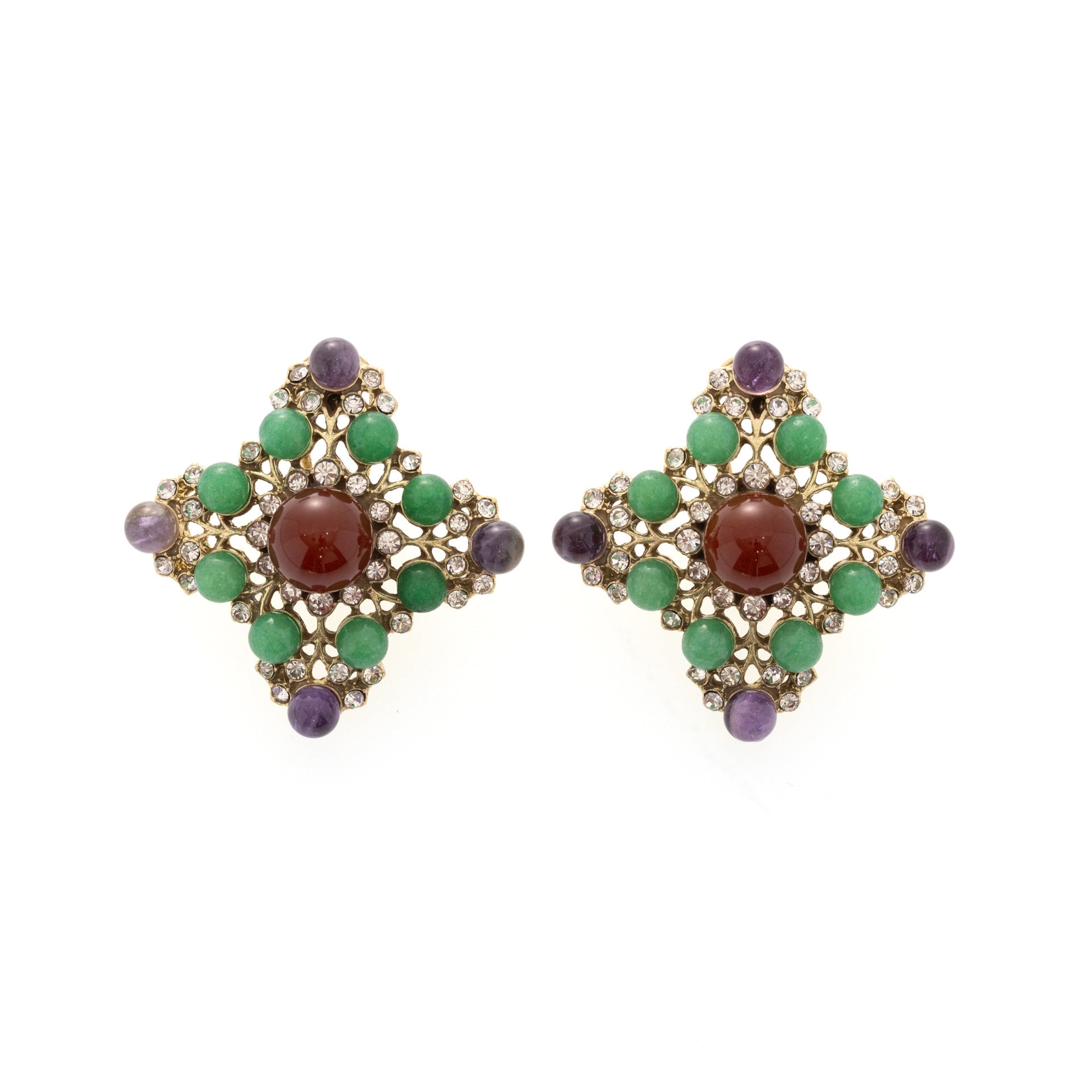 Fashion medieval creative niche design retro earrings set