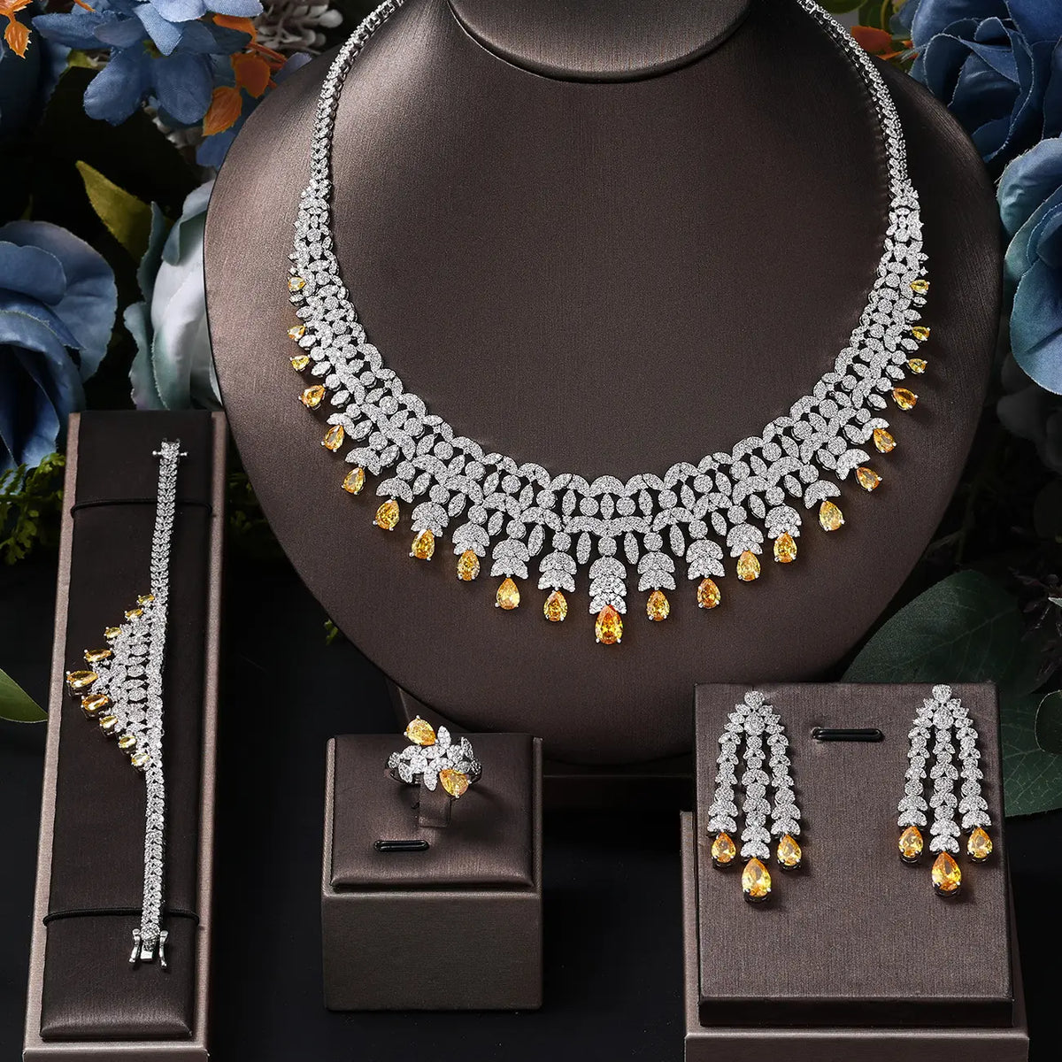 Parure de soirée élégante vert émeraude pour femme