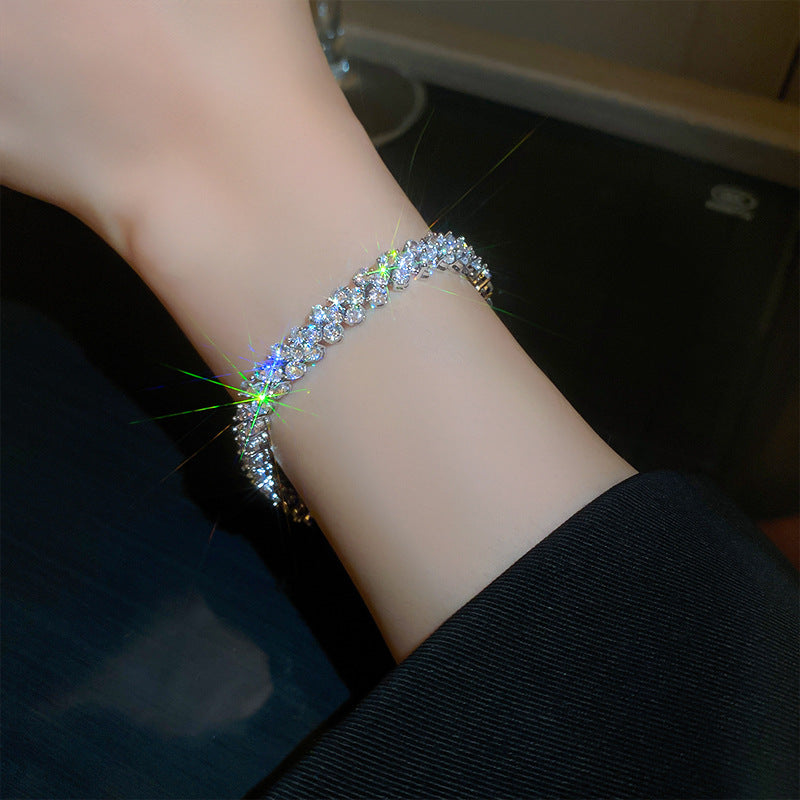 Fashion zircon splicing buckle bracelet