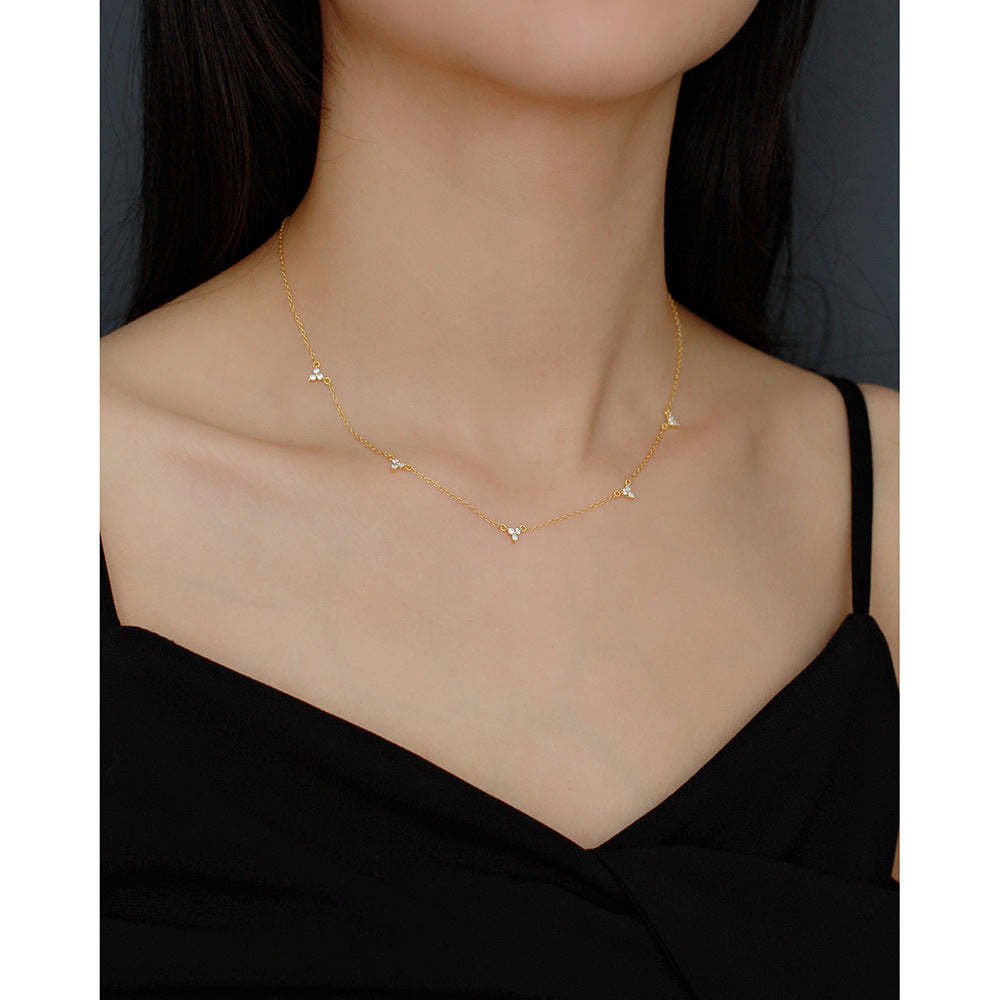 S925 Silver Mini Diamond Set Necklace