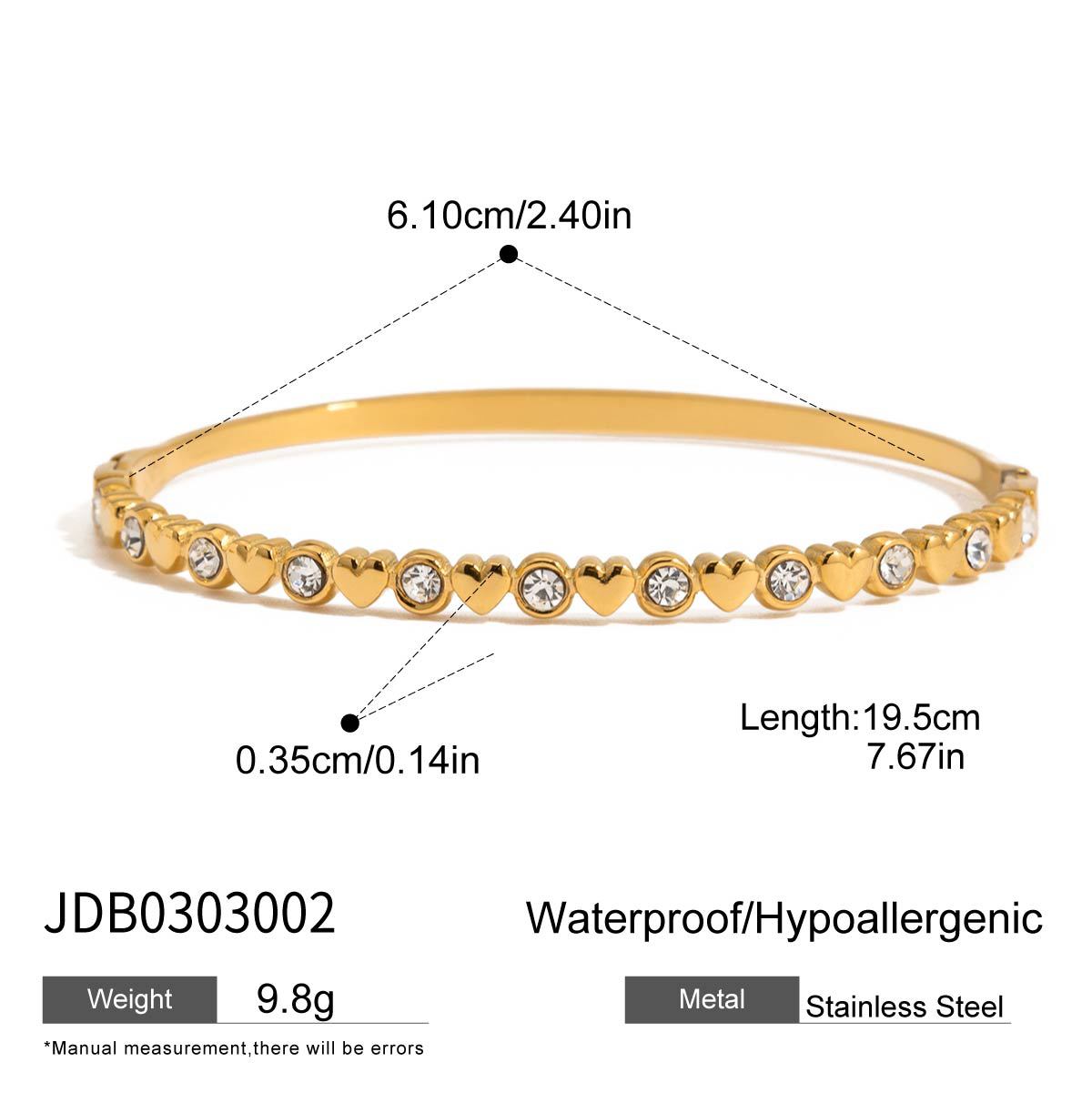 Light luxury stainless steel zircon bracelet