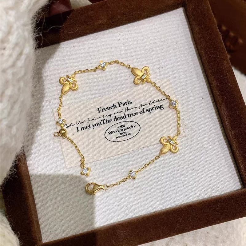 Brushed Iris Flash Diamond Bracelet