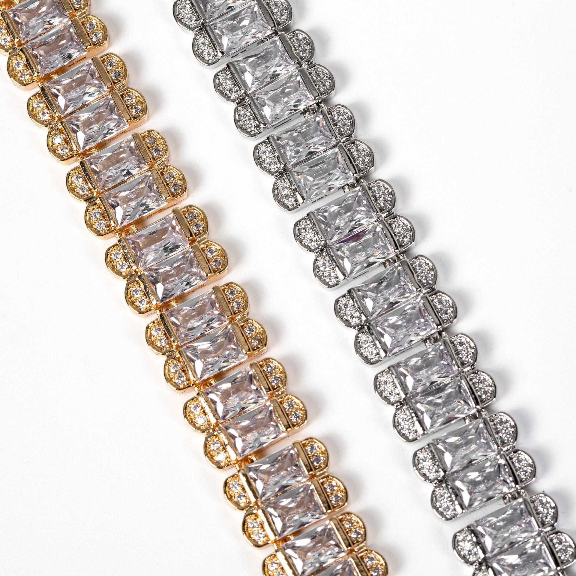 Luxury Emerald Cut Crystal Tennis Bracelet – Elegant Statement Jewelry for Women