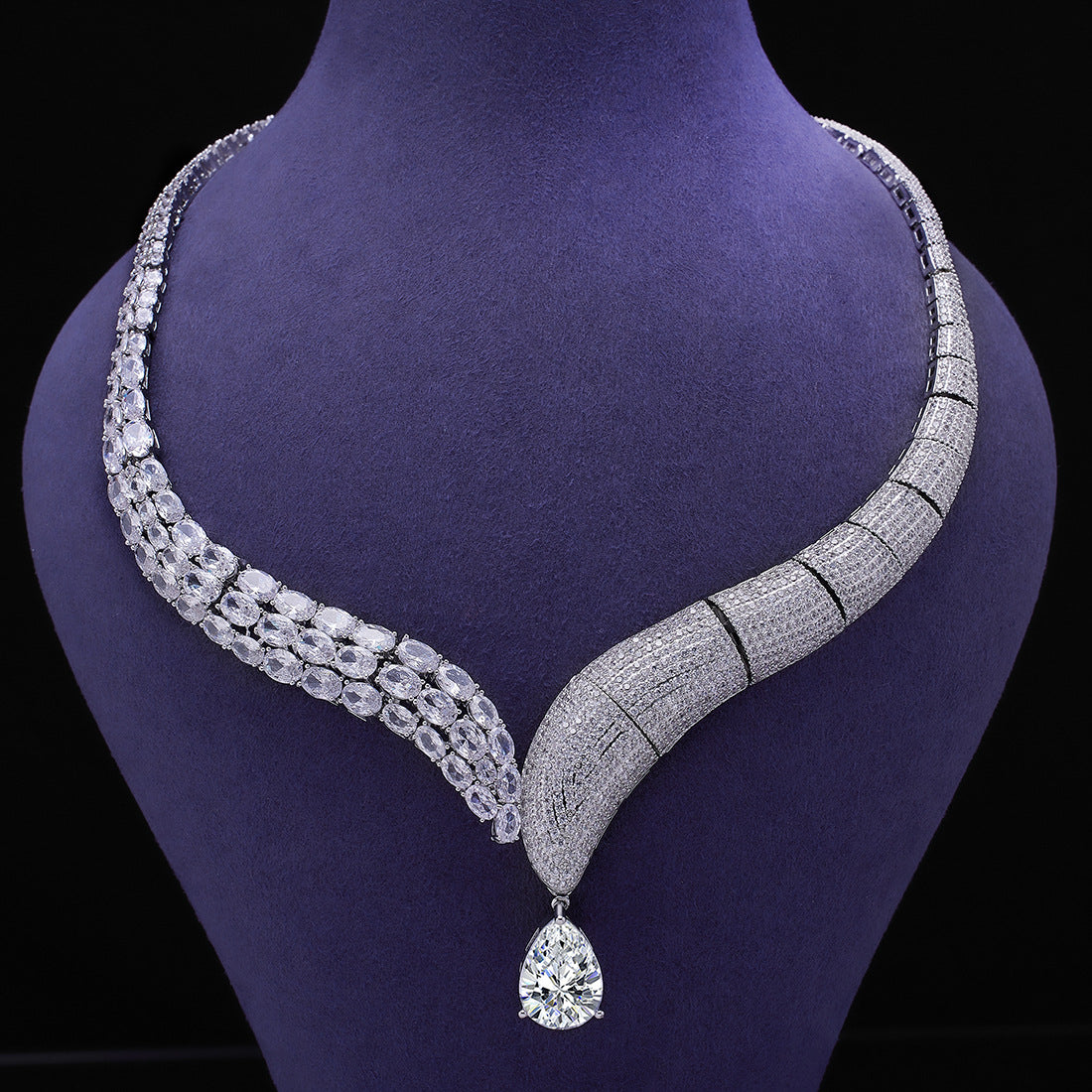 Parure de Bijoux de Luxe avec Cristaux Émeraude
