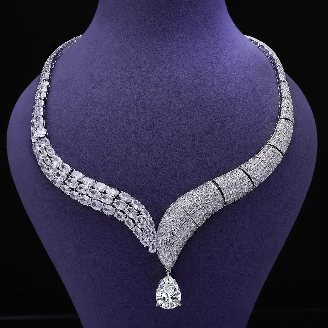 Parure de Bijoux de Luxe avec Cristaux Émeraude