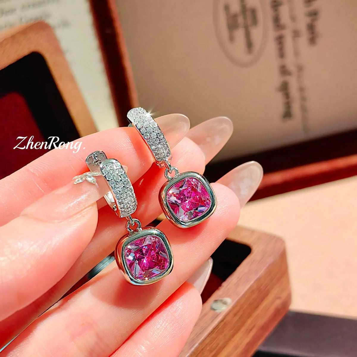 Light Luxury Paraiba Sugar Cube Gem Set
