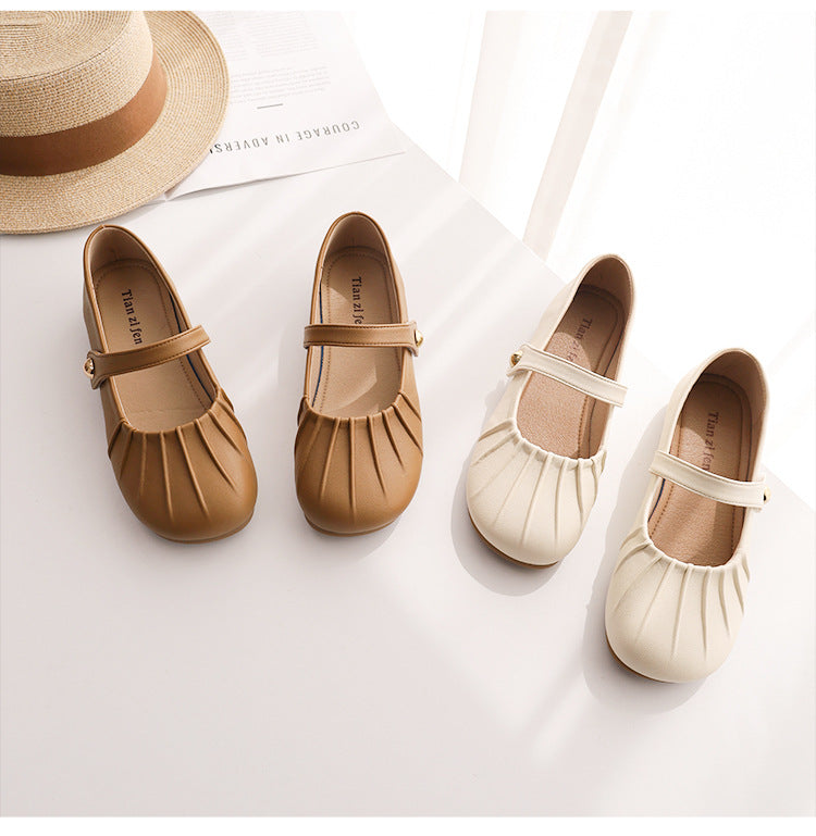 Französische Vintage Mary Jane Damen Loafer