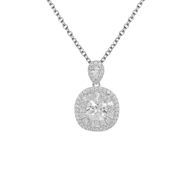 S925 Silver Full Diamond Necklace