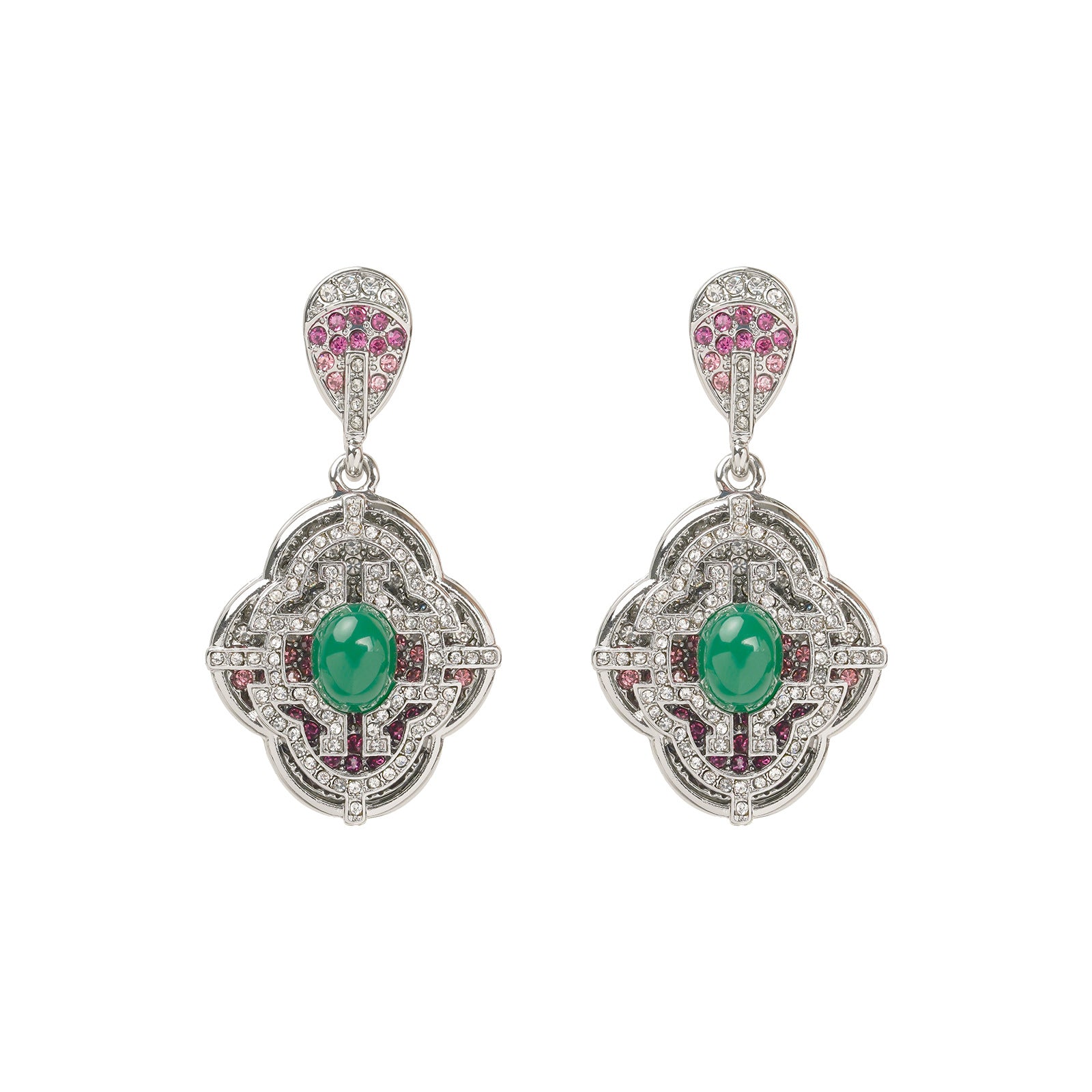 Exquisite trendy stud earrings necklace set, court temperament jewelry, stud earrings necklace set.