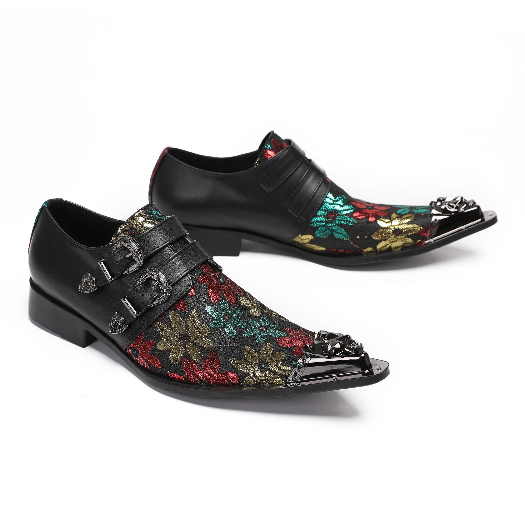 Brock Printed Leather Shoes Men's Wedding Prom Derby Shoes