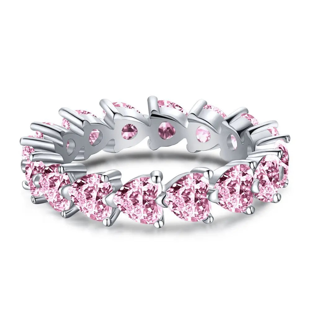 Collection de bagues nœud rose