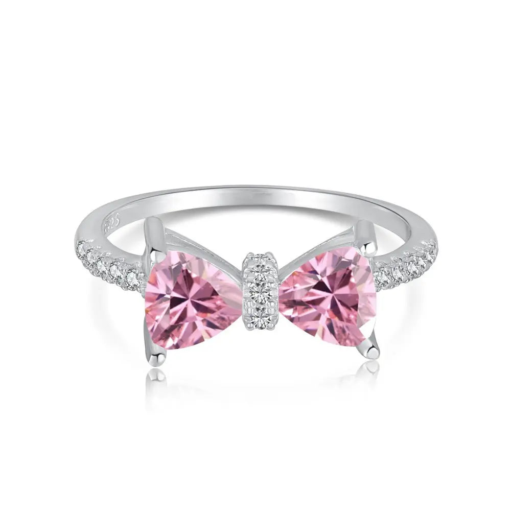 Collection de bagues nœud rose