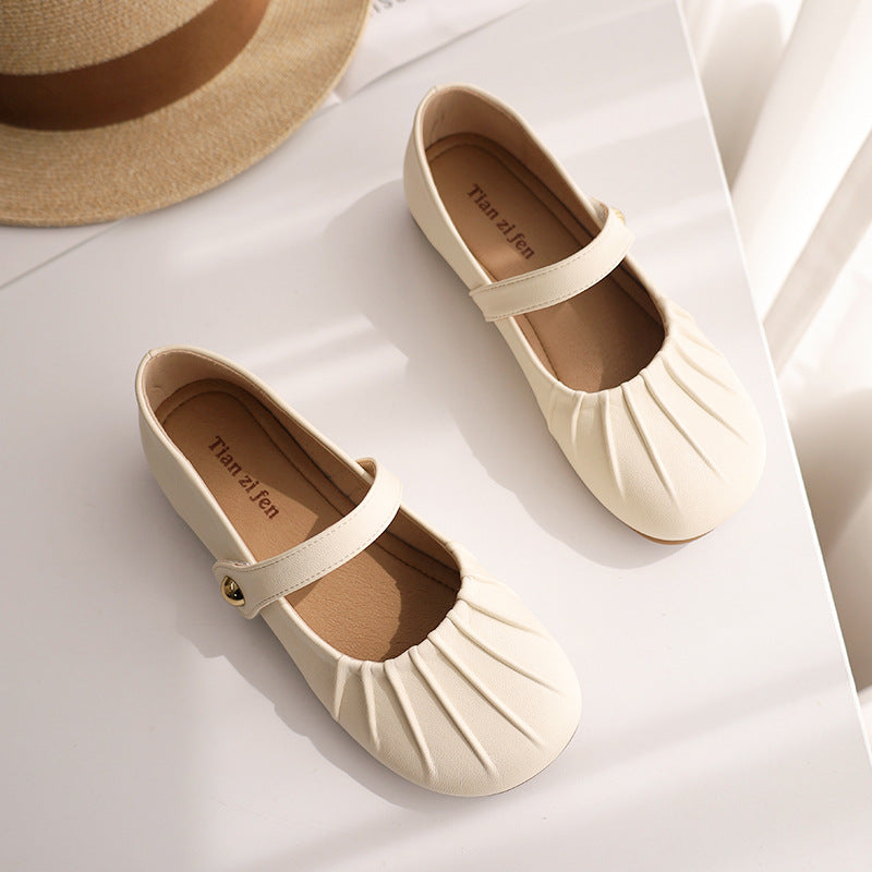 Französische Vintage Mary Jane Damen Loafer