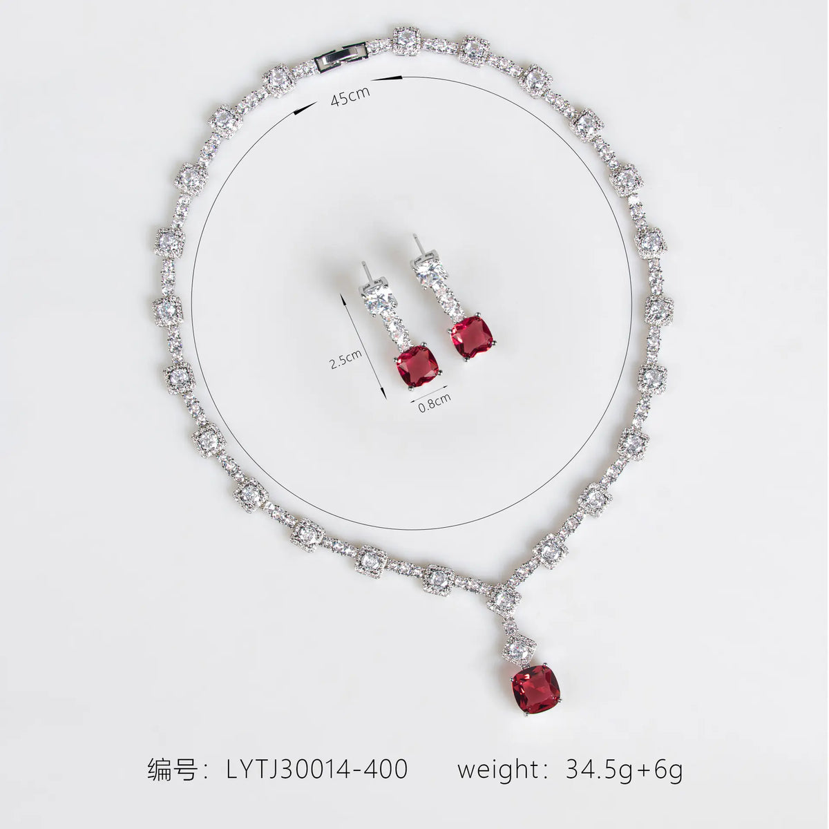 Luxury Golden Yellow Crystal Necklace Set – Sparkling Evening Jewelry for Women
