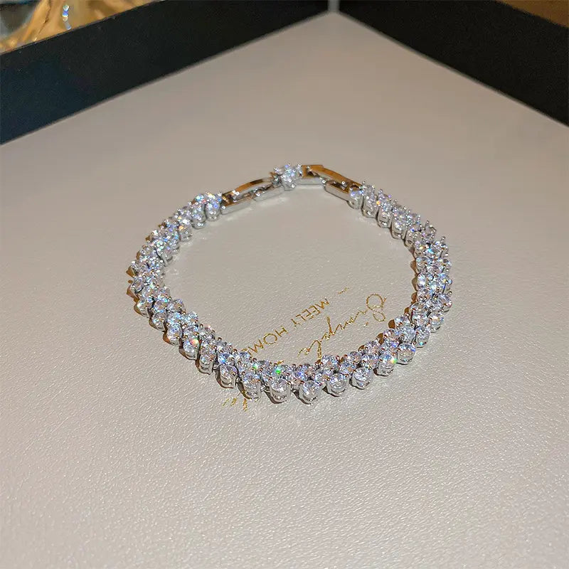 Bracelet à boucle d'épissure en zircon de mode