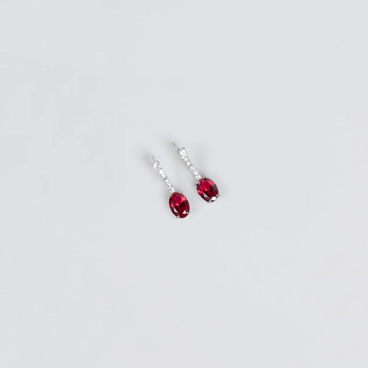 Elegant Red Crystal Teardrop Y Necklace and Earrings Set – Luxury Statement Jewelry Collection