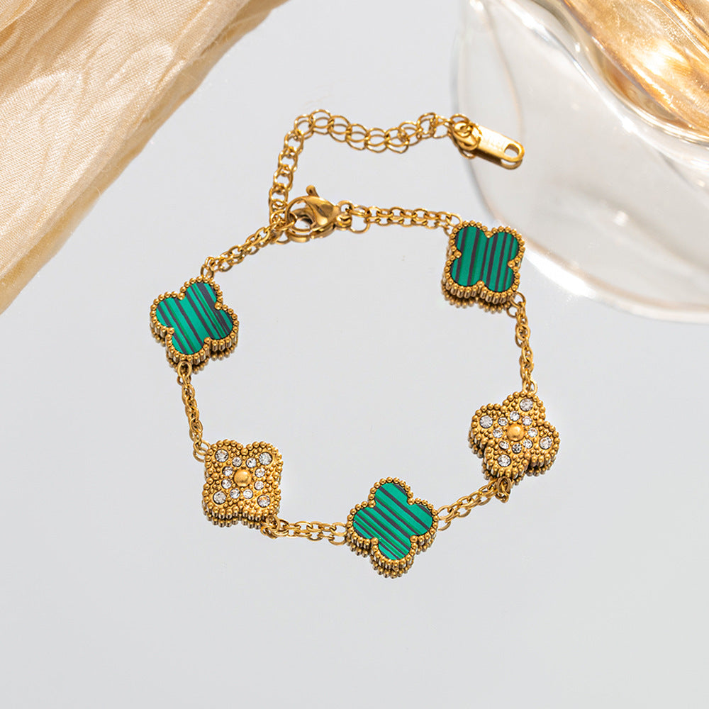 Fashion Diamond Clover Bracelet