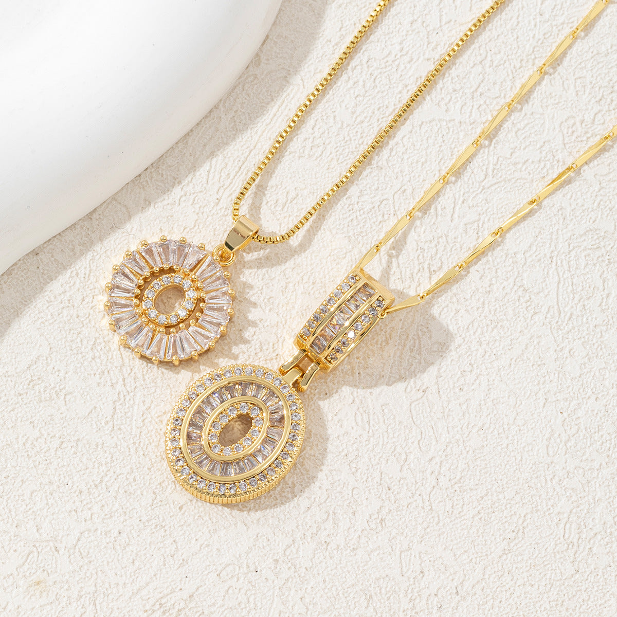 Full Diamond Rock Sugar 26 Letter Necklace