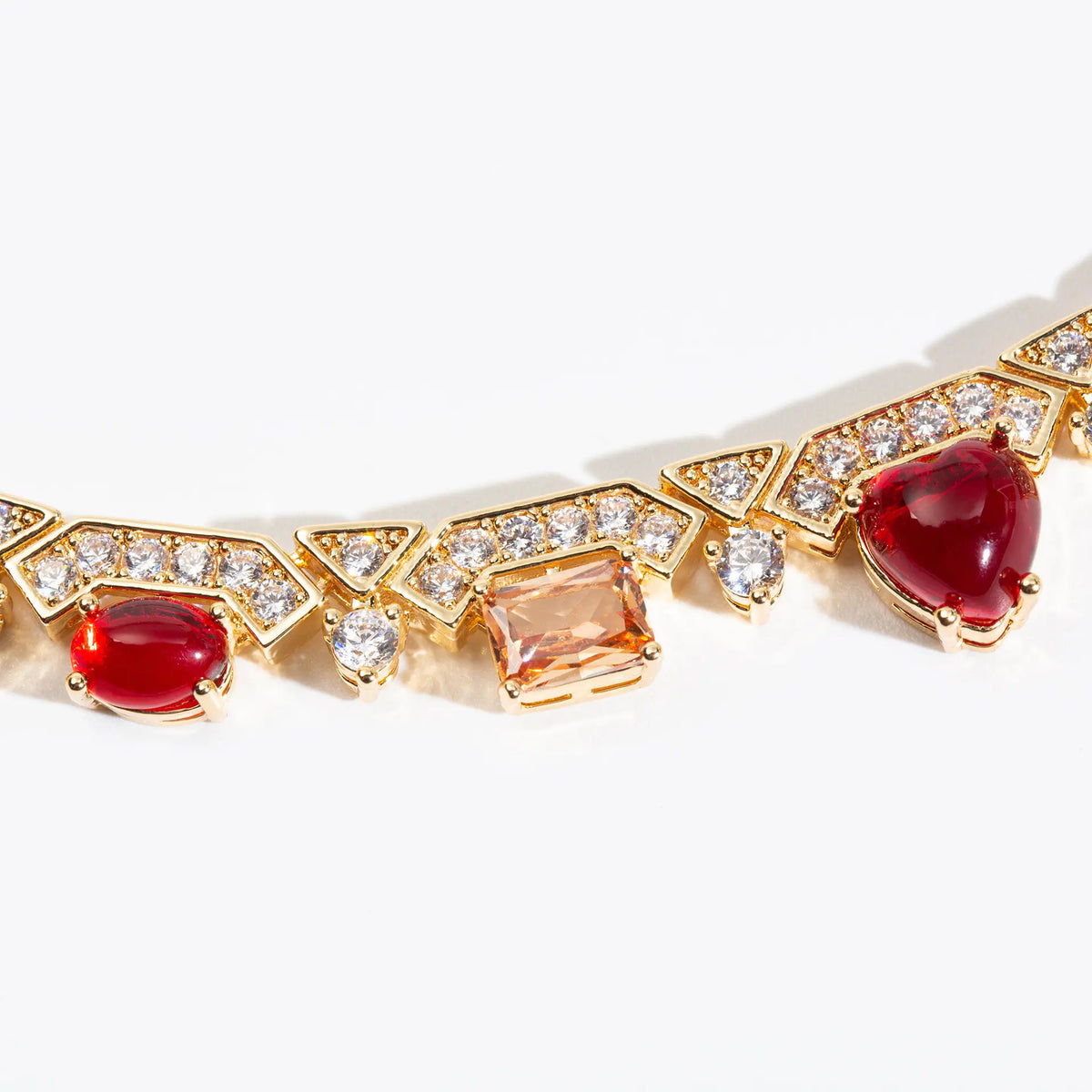 Parure de bijoux de luxe avec collier et boucles d'oreilles en cristal multicolore